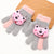 Children's Gloves Winter Warm Princess Girl Child Five Finger Warm Fleece-lined Toddler Cute Boys And Girls Baby Wool