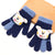 Children's Gloves Winter Warm Princess Girl Child Five Finger Warm Fleece-lined Toddler Cute Boys And Girls Baby Wool