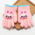 Children's Gloves Winter Warm Princess Girl Child Five Finger Warm Fleece-lined Toddler Cute Boys And Girls Baby Wool