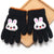 Children's Gloves Winter Warm Princess Girl Child Five Finger Warm Fleece-lined Toddler Cute Boys And Girls Baby Wool