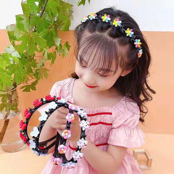 Children's Hair Accessories Girls' Hair Pressing Headband Cute Baby Broken Hair Headband Summer Little Girl Braided Hair Clip Hairpin Headdress