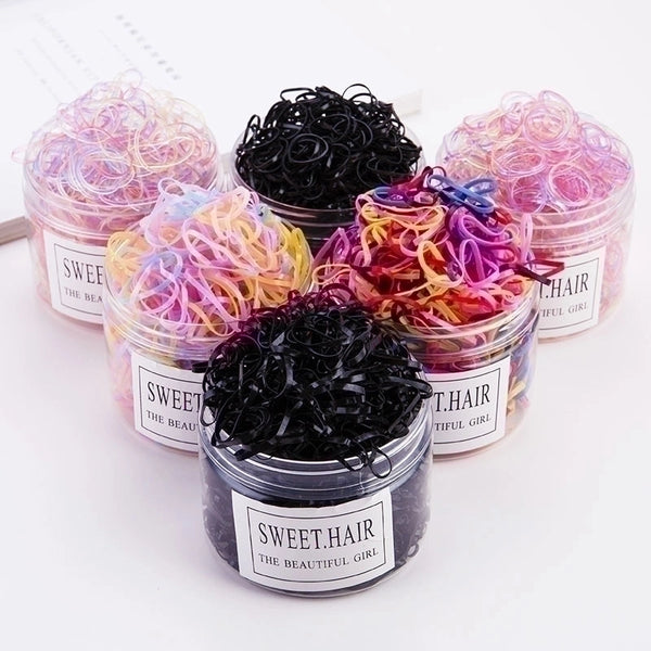 Children's Headdress Rubber Band Hair Tie Black Rubber Band Thickened Hair Rope