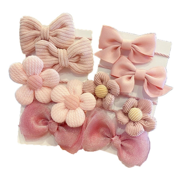 Children's Rubber Band Baby's Hair Rope Girls' Fabric Flower Bow No Harmful Hair Accessories Cute Hair Band Ponytail Headdress