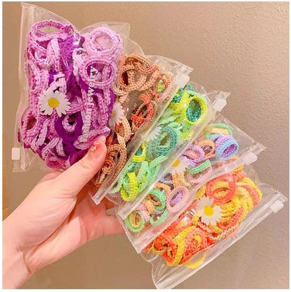 Children's Rubber Band Female Tie Head High Appearance Does Not Hurt Hair High Elastic Hair Rope Hair Accessories Girl Baby Small Size Hair Band Hair Rope