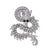 Chinoiserie Animal Dragon Alloy Inlay Rhinestones Pearl Adults Unisex Corsage Brooches Collar Pin