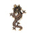 Chinoiserie Animal Dragon Alloy Inlay Rhinestones Pearl Adults Unisex Corsage Brooches Collar Pin