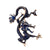 Chinoiserie Animal Dragon Alloy Inlay Rhinestones Pearl Adults Unisex Corsage Brooches Collar Pin