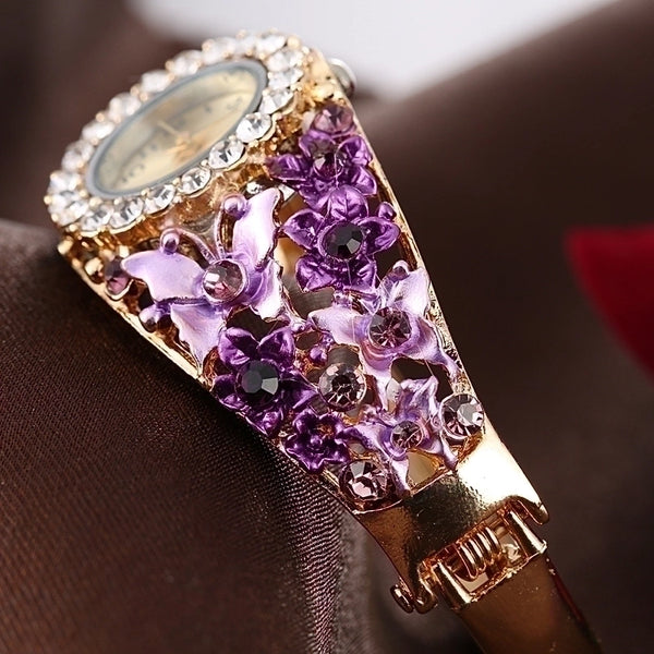 Chinoiserie Flower Quartz Women's Watches