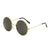 Chinoiserie Retro Geometric Ac Round Frame Full Frame Women's Sunglasses