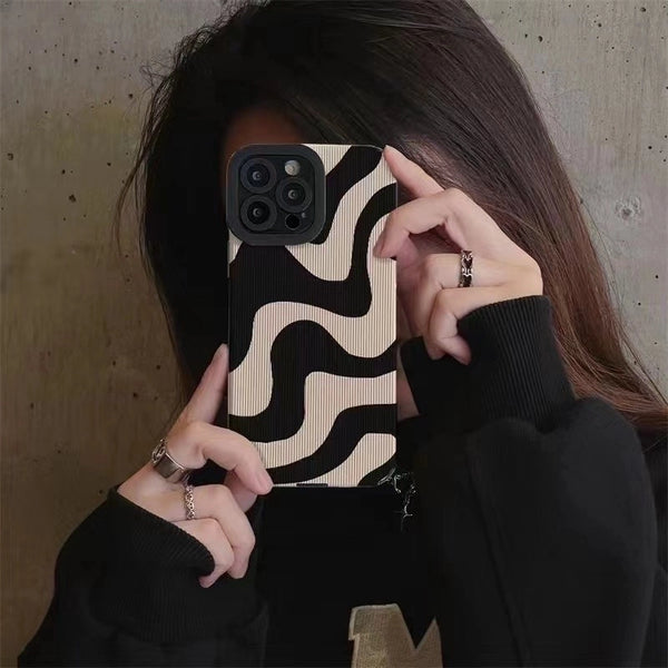 Chinoiserie Zebra Pu Leather   Phone Cases