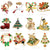 Christmas Brooch Crutches Elk Snowflake Snowman Christmas Tree Wreath Bell Boots Pin Corsage Hot Sale