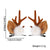 Christmas Cartoon Style Bell Snowman Antlers Plastic