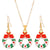 Christmas Classic Style Christmas Hat Christmas Tree Santa Claus Alloy Enamel Plating Inlay Artificial Rhinestones 18k Gold Plated Gold Plated Women's Earrings Necklace