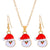 Christmas Classic Style Christmas Hat Christmas Tree Santa Claus Alloy Enamel Plating Inlay Artificial Rhinestones 18k Gold Plated Gold Plated Women's Earrings Necklace