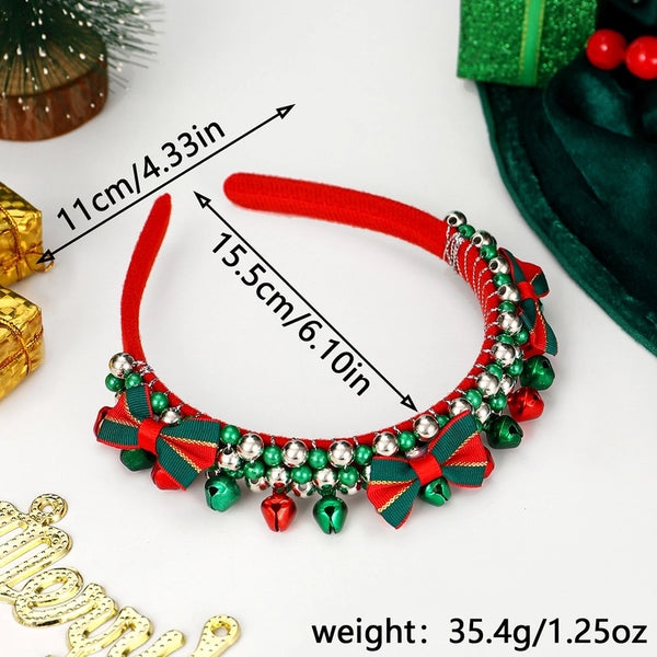 Christmas Cute Christmas Women's Colorful Beaded Imitation Pearl Hair Band Party Headpieces