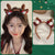 Christmas Cute Sweet Women's Bow Knot Antlers Plush Hair Clip Hair Band