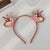 Christmas Cute Sweet Women's Bow Knot Antlers Plush Hair Clip Hair Band