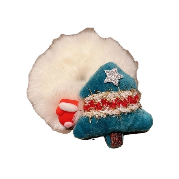 Christmas Cute Women'S Santa Claus Elk Cloth Hair Tie