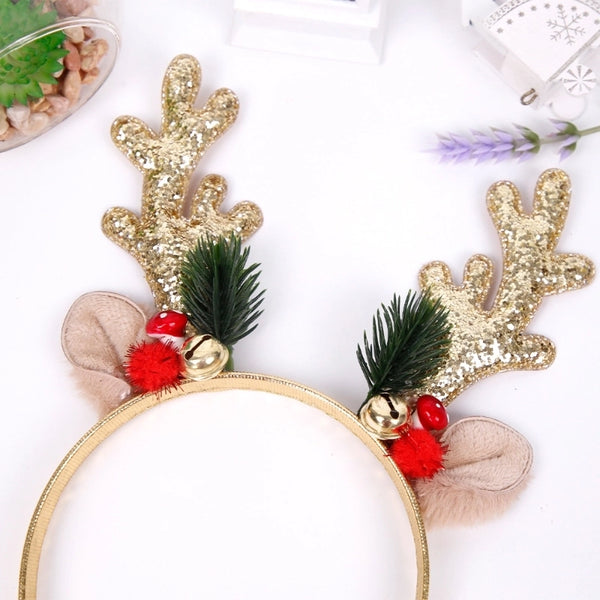 Christmas Cute Women's Girl'S Antlers Plastic Hair Band