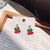 Christmas Earrings Cartoon Cute Santa Elk Earrings Sterling Silver Needle Sweet Girl Earrings Wholesale