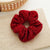 Christmas Elegant Cute Sweet Women's Color Block Stripe Bright Silk Handmade Hair Tie