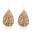 Christmas Leather Pu Sequined Water Drop Earrings Wholesale