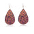 Christmas Leather Pu Sequined Water Drop Earrings Wholesale