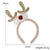 Christmas Nordic Style Antlers Plastic Glitter Paper