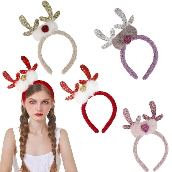 Christmas Nordic Style Antlers Plastic Glitter Paper