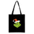 Christmas Peripheral Festival Handbag Canvas Bag Grinch Christmas Monster Green Fur Monster Printed Canvas Book Bag