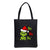 Christmas Peripheral Festival Handbag Canvas Bag Grinch Christmas Monster Printed Canvas Bag Book Bag