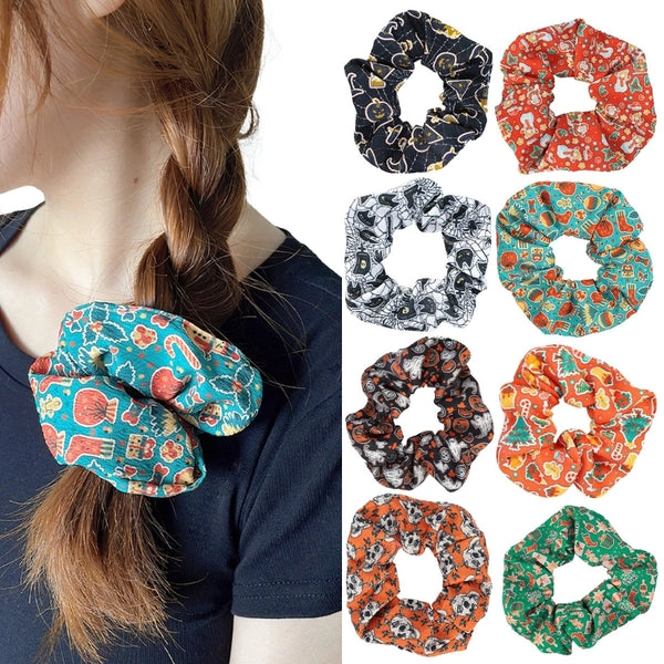 Christmas Simple Style Women's Halloween Pattern Christmas Tree Hair Tie