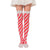 Christmas Sweet Women'S Plaid Solid Color Polyester Over The Knee Socks