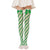 Christmas Sweet Women'S Plaid Solid Color Polyester Over The Knee Socks