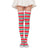 Christmas Sweet Women'S Plaid Solid Color Polyester Over The Knee Socks