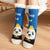 Christmas Sweet Women's Cartoon Snowman Polyacrylonitrile Fiber Crew Socks A Pair