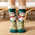 Christmas Sweet Women's Cartoon Snowman Polyacrylonitrile Fiber Crew Socks A Pair