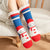 Christmas Sweet Women's Cartoon Snowman Polyacrylonitrile Fiber Crew Socks A Pair