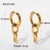 Circle Plating Stainless Steel No Inlaid Gold Plated Earrings