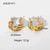 Circle Plating Stainless Steel No Inlaid Gold Plated Earrings