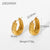 Circle Plating Stainless Steel No Inlaid Gold Plated Earrings