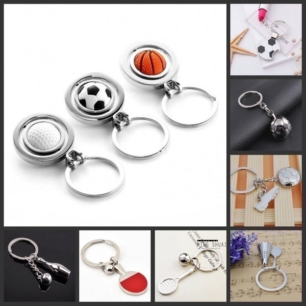 Classic Style Ball Metal Unisex Bag Pendant Keychain