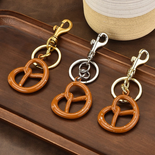 Classic Style Biscuit Alloy Stoving Varnish Unisex Bag Pendant Keychain