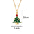 Classic Style Christmas Hat Christmas Tree Santa Claus Stainless Steel Copper Plating Inlay Zircon 18k Gold Plated Pendant Necklace