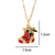 Classic Style Christmas Hat Christmas Tree Santa Claus Stainless Steel Copper Plating Inlay Zircon 18k Gold Plated Pendant Necklace