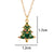 Classic Style Christmas Hat Christmas Tree Santa Claus Stainless Steel Copper Plating Inlay Zircon 18k Gold Plated Pendant Necklace