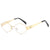 Classic Style Color Block Ac Polygon Full Frame Women's Sunglasses