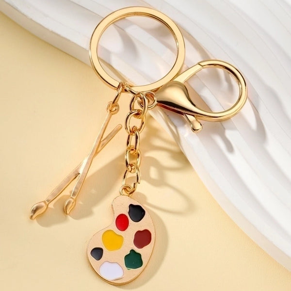 Classic Style Color Block Metal Unisex Bag Pendant Keychain