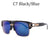 Classic Style Color Block Resin Square Half Frame Men's Sunglasses