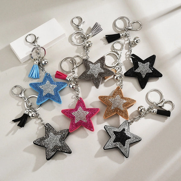 Classic Style Commute Star Korean Velvet Unisex Bag Pendant Keychain